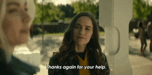 Thanks Again For Your Help Captain Batel GIF - Thanks Again For Your Help Captain Batel Melanie Scrofano GIFs