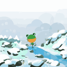 flurries froggy pixel mask on mask up