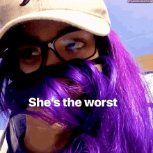 Sasha Banks Purple Hair GIF - Sasha Banks Purple Hair Shes The Worst GIFs