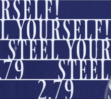 a blue poster that says ourself feel yourself steel you