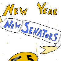 New Year New Senators Sticker - New Year New Senators Flip The Senate Stickers