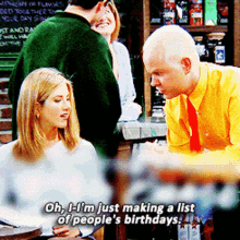 Friends Gunther GIF - Friends Gunther Oh Im Just Making A List Of Peoples Birthdays GIFs