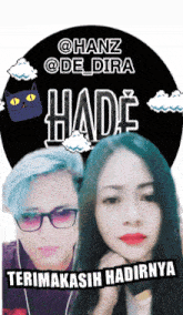a poster for chanz @de_dira hade with a man and woman