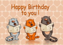 Birthday Happy Birthday To You GIF - Birthday Happy Birthday To You Singing Cats GIFs