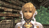 a close up of a video game character 's face