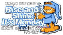 rise and shine its monday garfield coffee sparkle