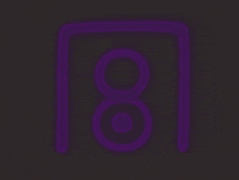 a cartoon of a lion with a shield and a purple background