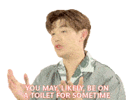 You May Likely Be On A Toilet For Sometime Eric Nam Sticker - You May Likely Be On A Toilet For Sometime Eric Nam Esquire Stickers