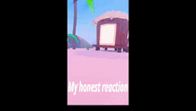 a screenshot of a video game with the words my honest reaction on the bottom