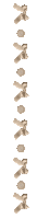 a white background with a row of buttons and bows