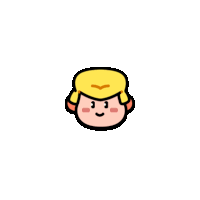 a cartoon character is holding a sword in his hand and looking up .