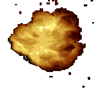 a pixel art drawing of a girl with a huge piece of food coming out of her mouth