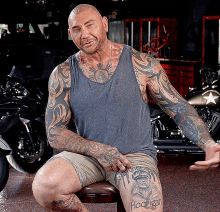 Dave Bautista Dave Batista GIF - Dave Bautista Dave Batista Tattoos GIFs