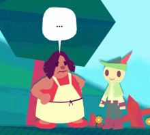 a cartoon character with a speech bubble that says ' i 'm sorry '