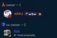 a screenshot of a discord chat with a person named whirz and another person named fish