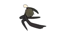 a cartoon of a man in a suit and tie is falling