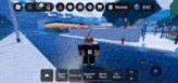 a person is standing on a street in a video game with a red fire hydrant in the background .