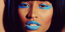 Wearing Way Too Much Makeup. GIF - Nicki Minaj Make Up Yikes GIFs