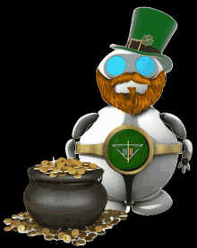 limerick saint patrick pot of gold luck of the irish robot