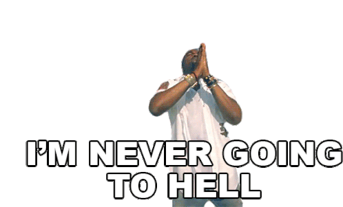 Im Never Going To Hell Kanye West Sticker - Im Never Going To Hell Kanye West Otis Song Stickers