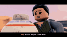 Lego Star Wars Rey GIF - Lego Star Wars Rey Where Do You Come From GIFs