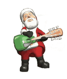 merry christmas merry christmas p laying guitar santaclaus