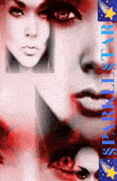 a picture of a woman 's face with the words sparklestar on the bottom
