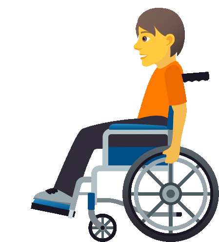 Person In Manual Wheelchair People Sticker - Person In Manual Wheelchair People Joypixels Stickers