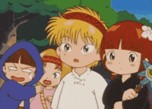 a group of cartoon characters are standing together and one of them has the letter z on his shirt