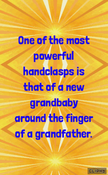 a yellow and blue poster with a quote from clippy