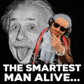 the smartest man alive poster with a man in a costume