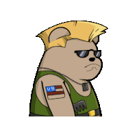 Street Fighter Guile Sticker - Street Fighter Guile Guyle Stickers