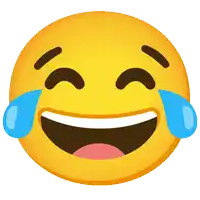 a yellow smiley face with tears coming out of it 's eyes