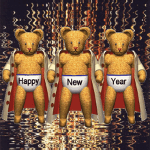 Happy New Year Funny New Year Message GIF - Happy New Year Funny New Year Message Naughty Teddy Bears GIFs
