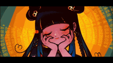a cartoon drawing of a girl with the words " strayed " written on the bottom