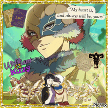a picture of a man with a mask that says " my heart is "