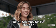 What Are You Up To Today Lizzie GIF - What Are You Up To Today Lizzie Sarah Dugdale GIFs