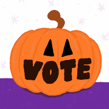 november3 pumpkin jack o lantern vote election day