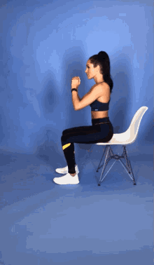 Chair Squat Exercise GIF - Chair Squat Exercise Workout GIFs