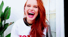 Madelaine Petsch Laughing GIF - Madelaine Petsch Laughing Red Hair GIFs
