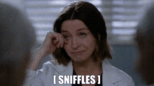 Greys Anatomy Amelia Shepherd GIF - Greys Anatomy Amelia Shepherd Sniffles GIFs