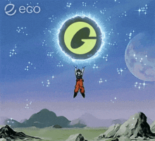 a picture of a person flying in the air with the letter g behind them