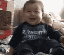 Baby Falling Over Laugh GIF - Baby Falling Over Laugh Laughing GIFs