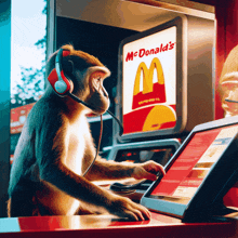 Monkey Mcdonald'S GIF