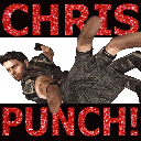 a poster for chris punch shows a man falling down