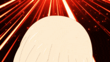 a person 's head is shown with a red background
