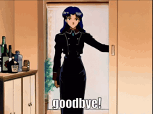 Misato Goodbye GIF - Misato Goodbye Closing Door GIFs