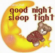 Good Night Sleep Tight GIF - Good Night Sleep Tight Moon GIFs