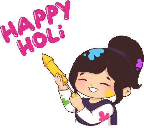 Holi Happy Holi Sticker - Holi Happy Holi Indian Festival Stickers