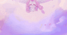 a cartoon character with pink hair and a bow tie is standing in the grass
